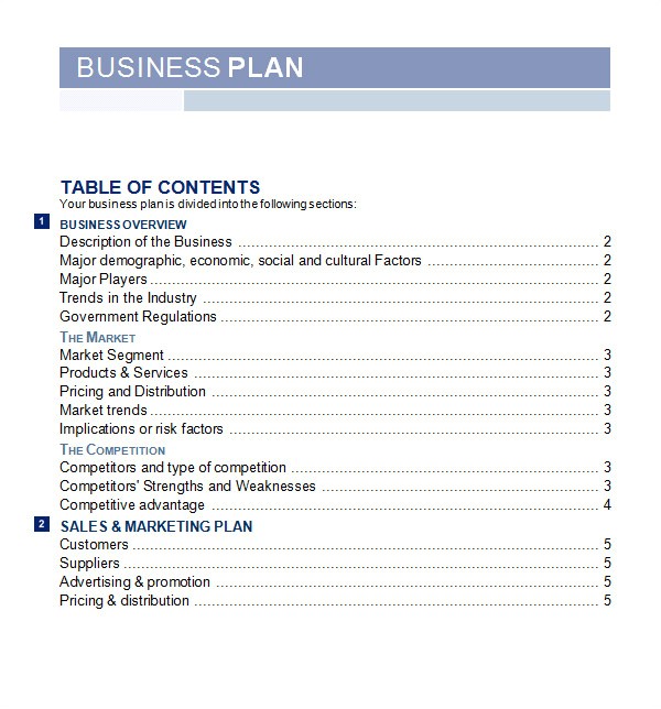 Business Plan Free Template Word 30 Sample Business Plans and Templates Sample Templates