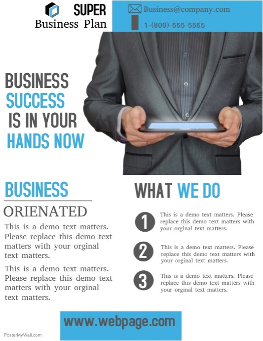 business plan poster template
