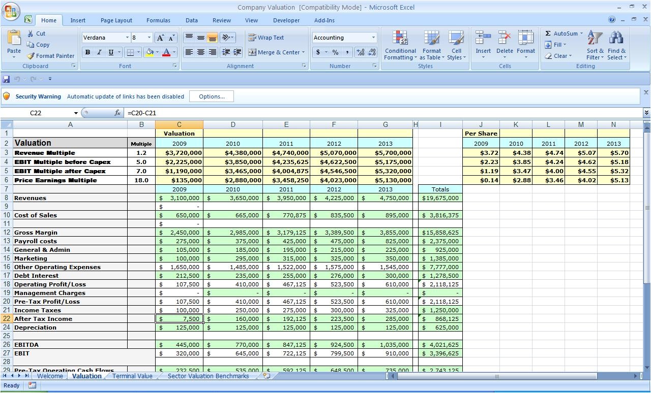 Ms Excel Templates For Business