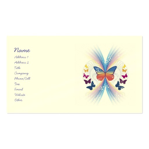 butterfly business card template