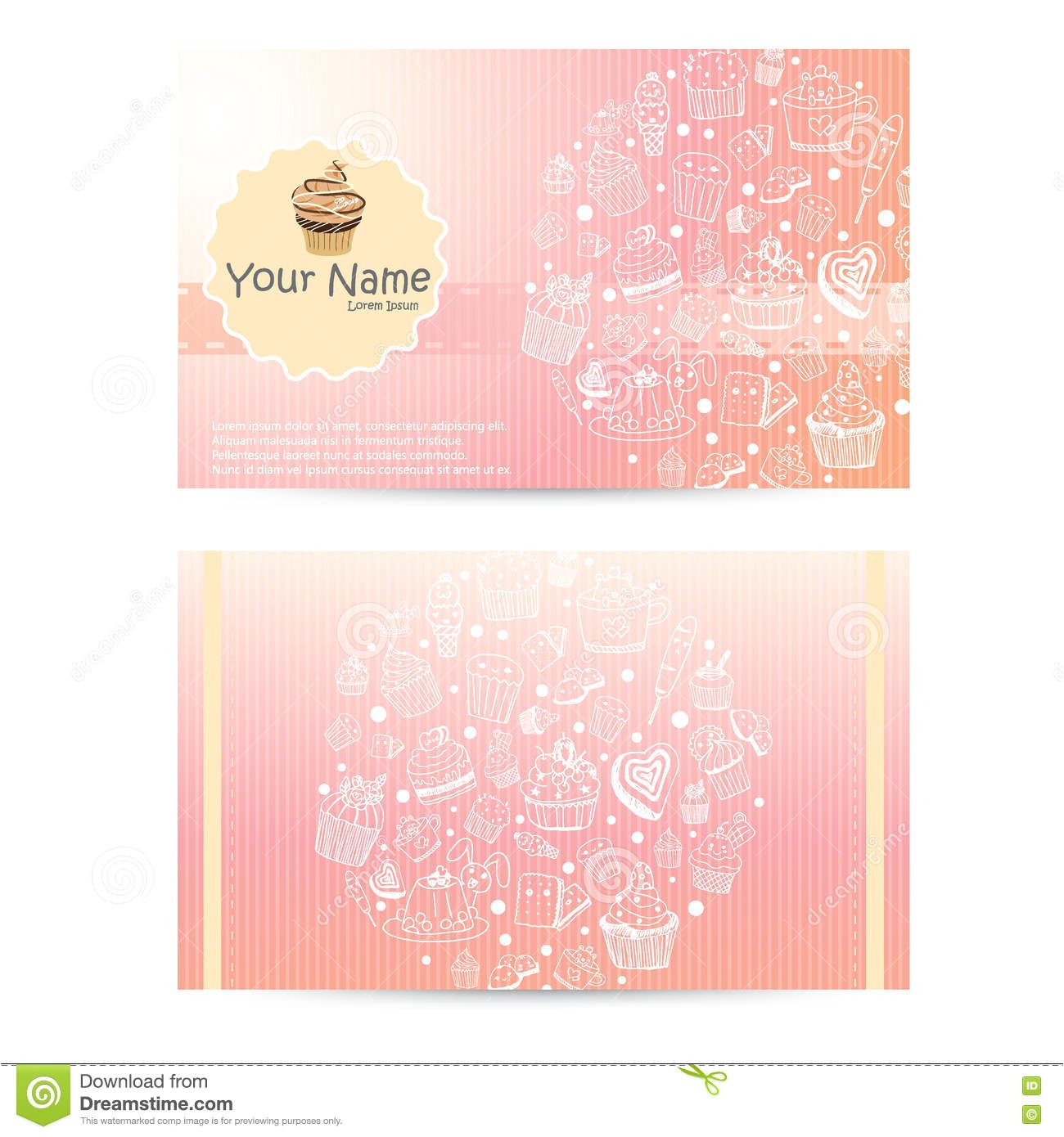 cake business cards templates free
