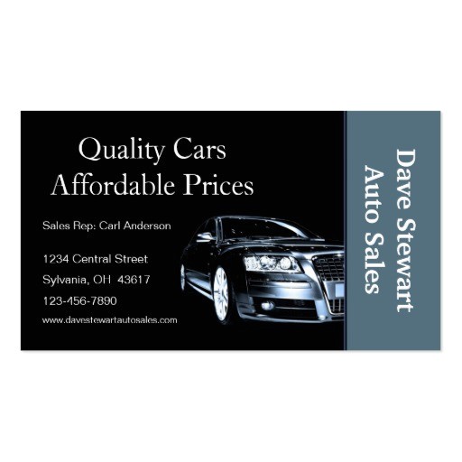 used car dealer business card template 240464335530263442