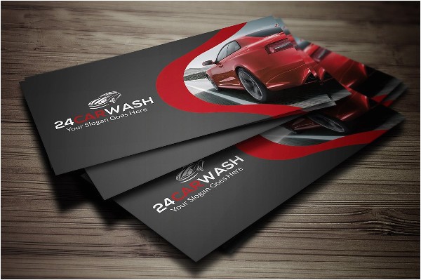 car wash business card