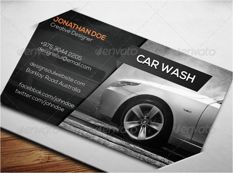 car wash business card templates