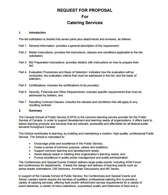 catering proposal template