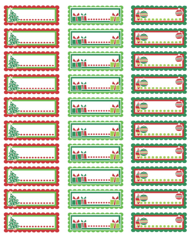 christmas labels ready to print