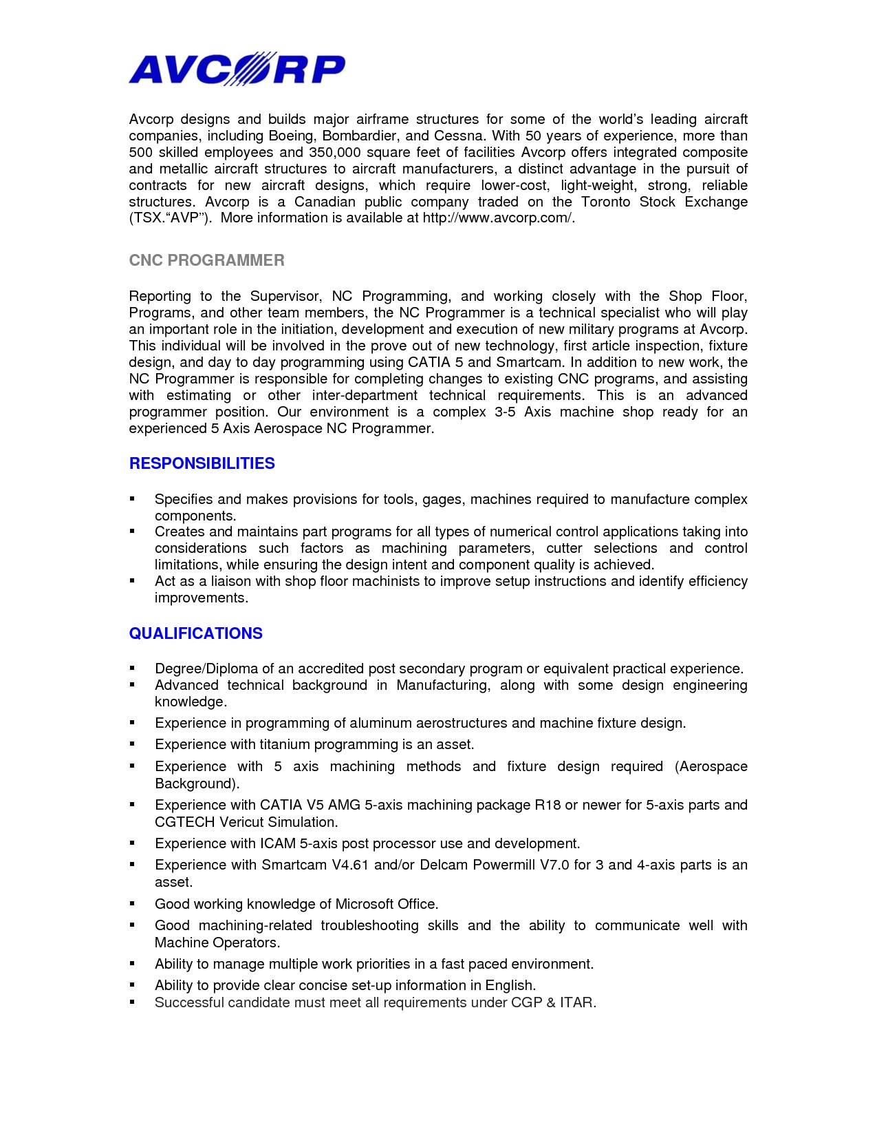 cnc machinist job description resume