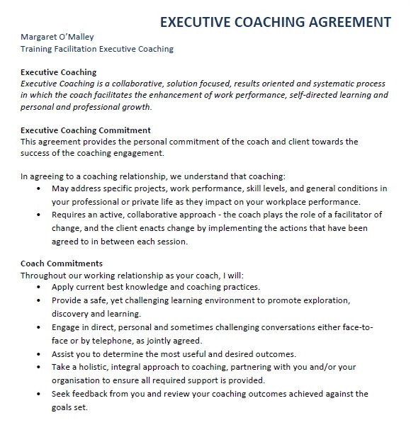 executive coaching proposal template