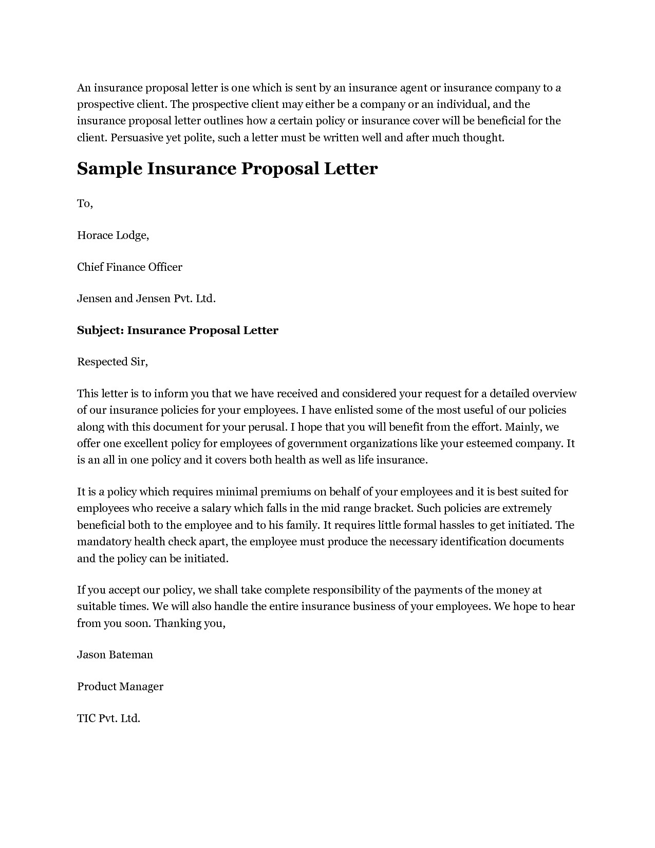 post sample of condo insurance proposal template 343275