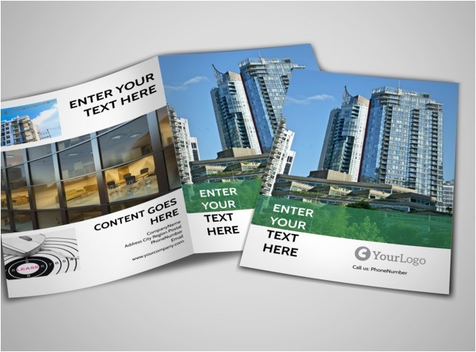 commercial real estate bi fold brochure template