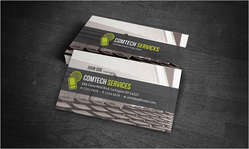 pc notebook business card template