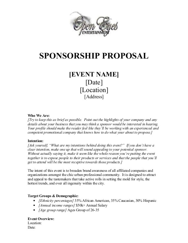 sponsorship proposal 37447564