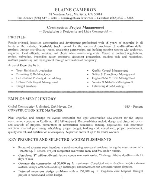 Construction Resume Templates 1 Construction Resume Templates Construction Resume Examples Project Scope Template