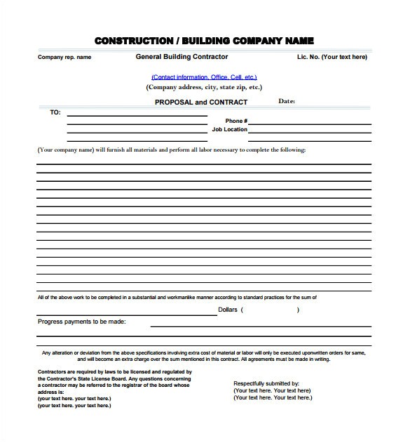 contract proposal template download