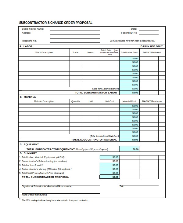 Contract Work Proposal Template Contractor Proposal Template 13 Free Word Document