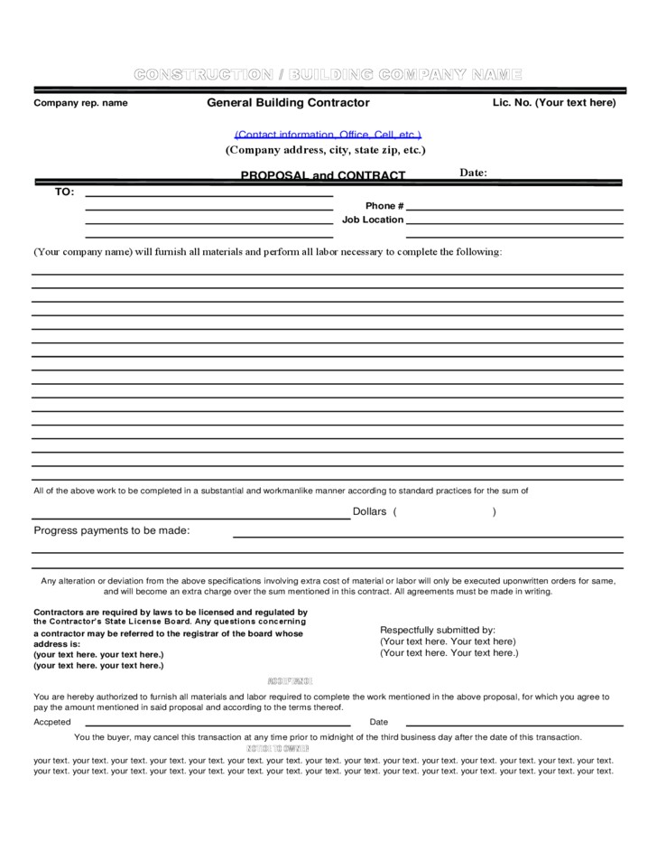 free construction proposal template in pdf format 3