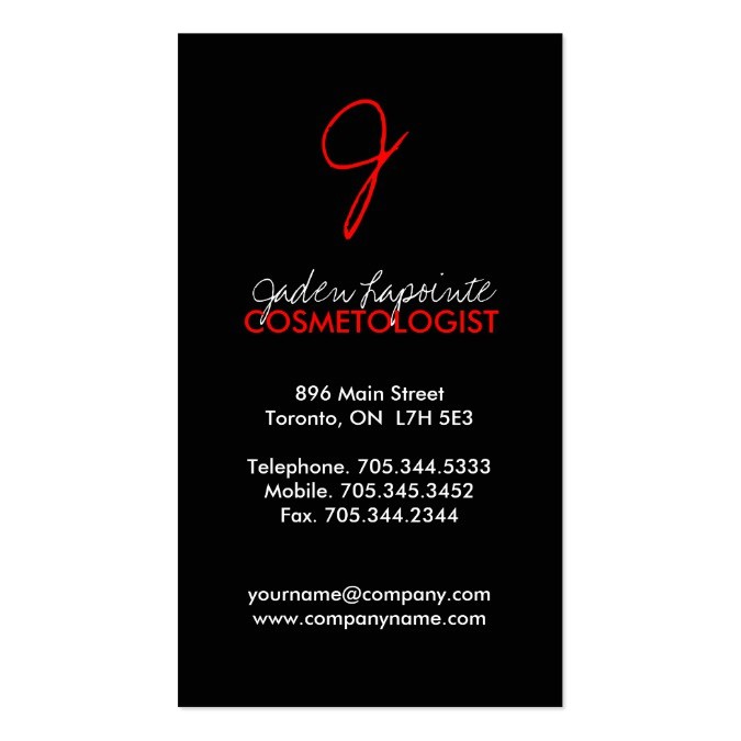 cosmetologist business card template 240249412268584371
