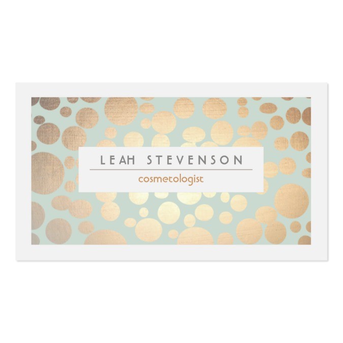 cosmetology beauty turquoise gold leaf look business card templates 240956286818923159