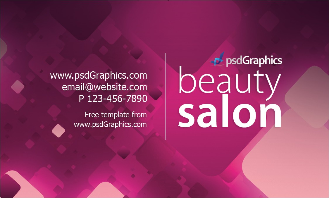 free beauty salon business card
