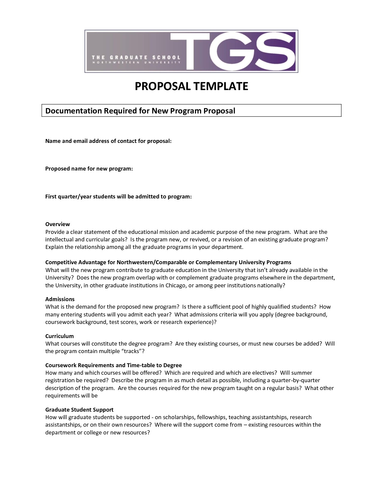 8 program proposal template