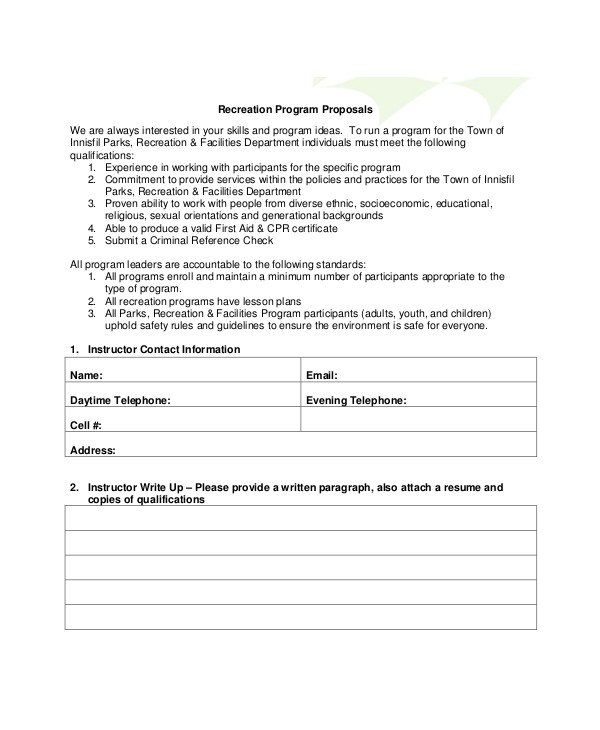 program proposal