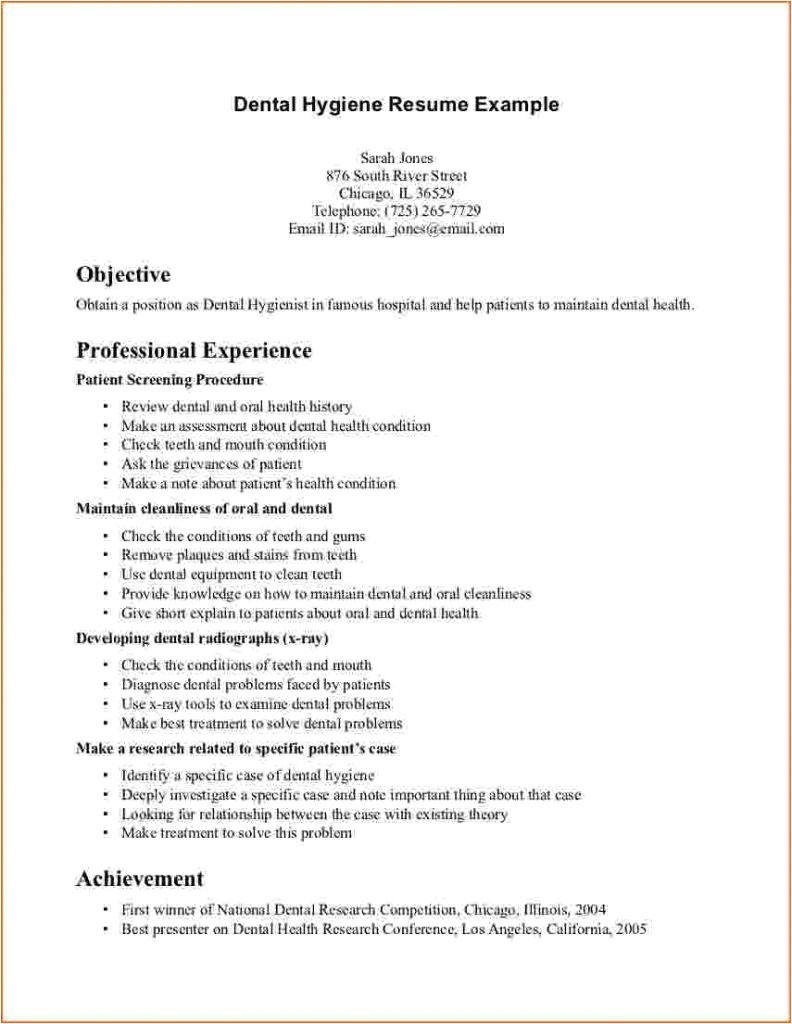 objective dental hygienist resume template free download for microsoft word
