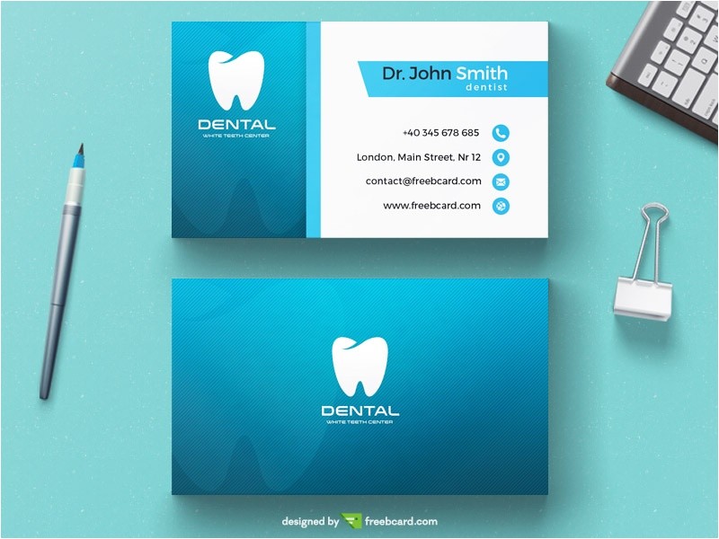 dentist business card template