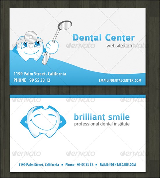 dentist dental clinic business cards