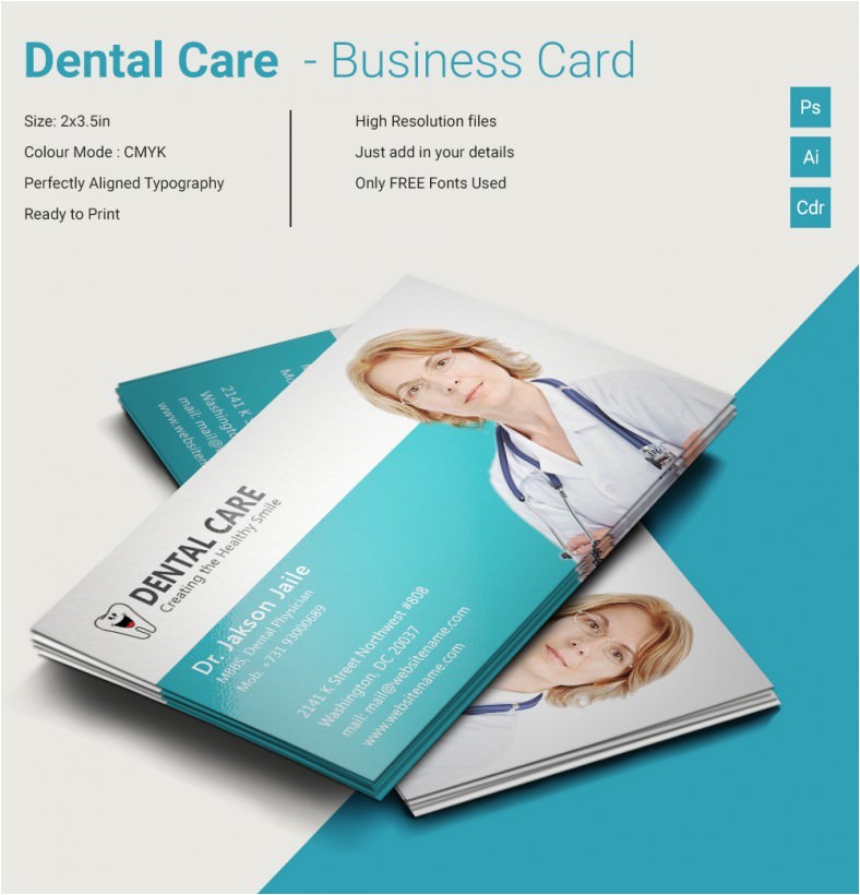 Dentist Business Card Template Free Dentist Dental Clinic Business Card Template 40 Free