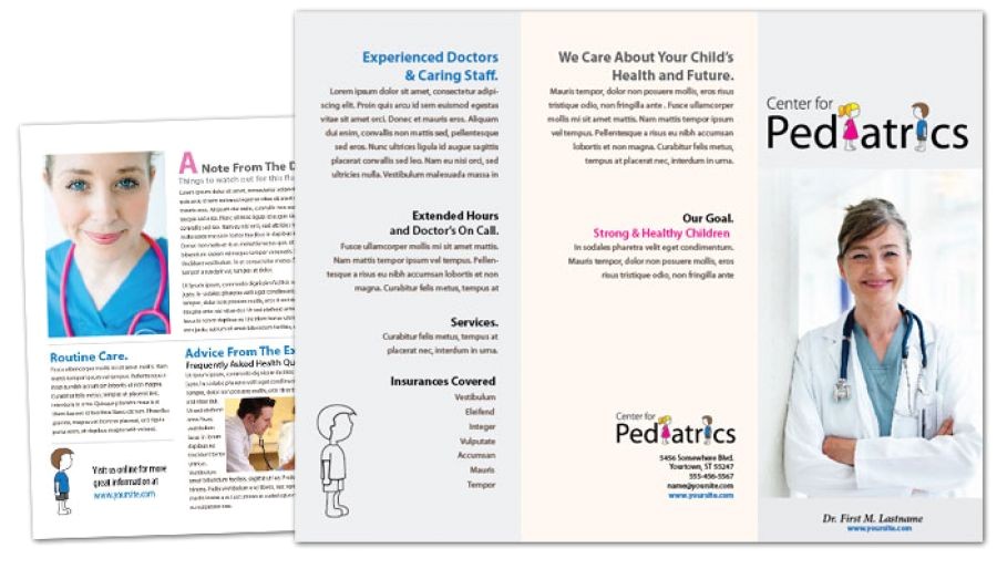 p new doctors office pamphlet template blank 468679