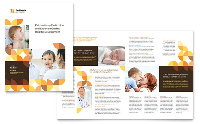 pediatric doctor brochure templates md0440101d