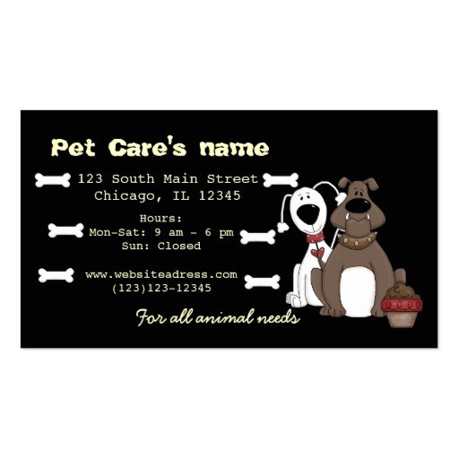 pet care business card templates 240935174217325770