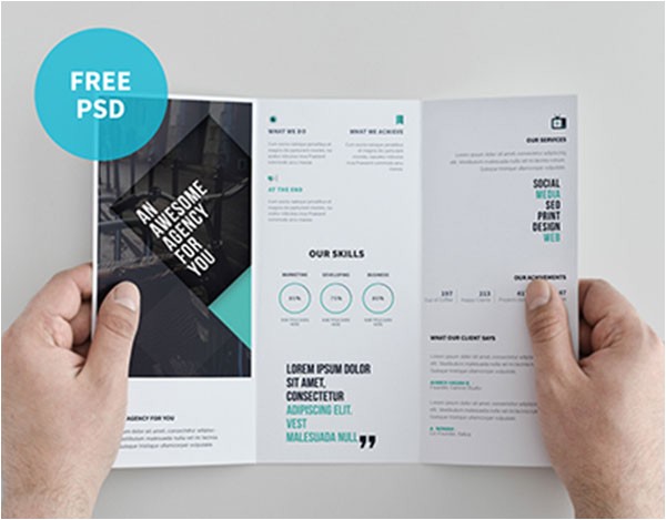 Double Sided Tri Fold Brochure Template Double Sided Tri Fold Brochure Template 22 Free Psd