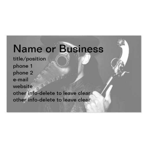 plague doctor business card templates 240652756126934755