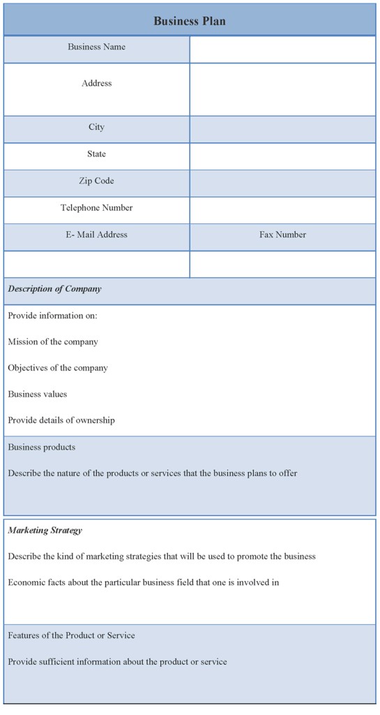 business plan templates