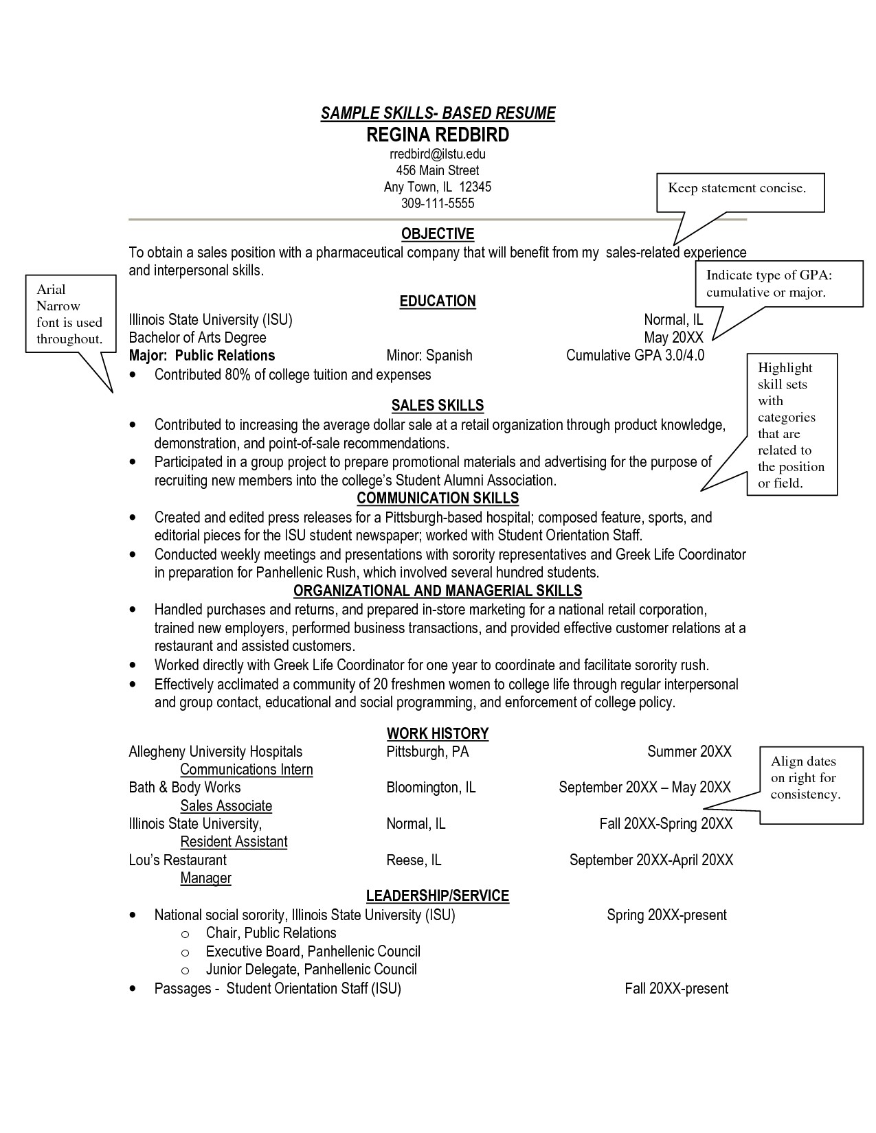 competency based resume sample