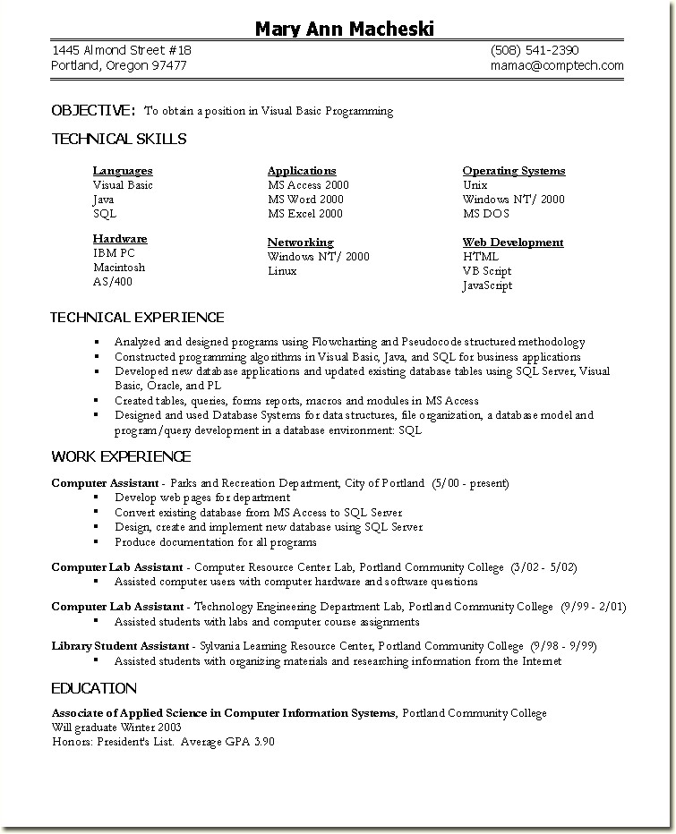 skills based resume template word