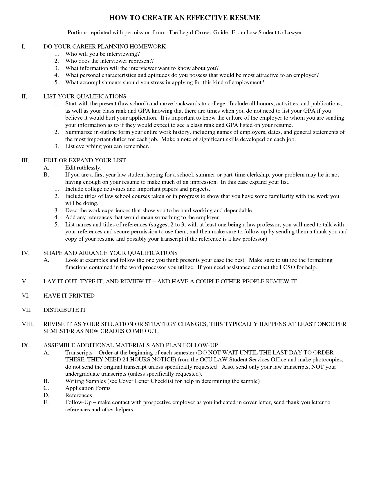 effective resume templates 2