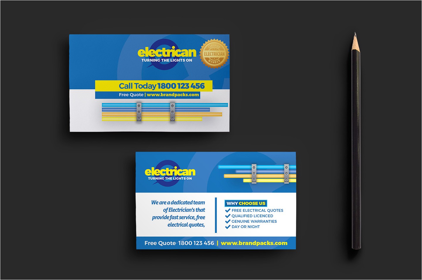 electrician business card template