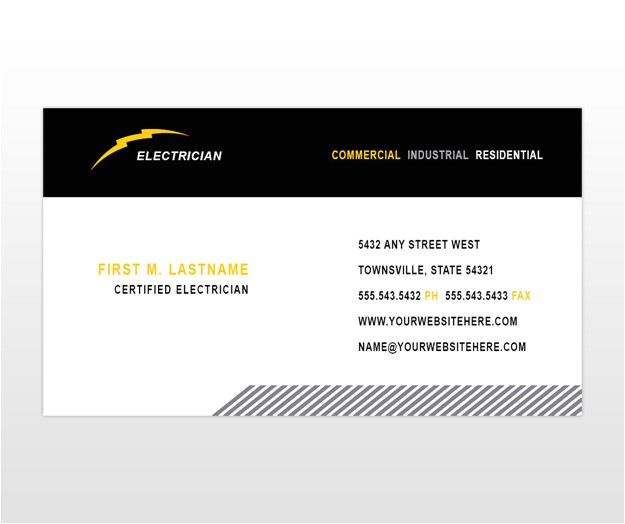 gallery electrician business cards ideas