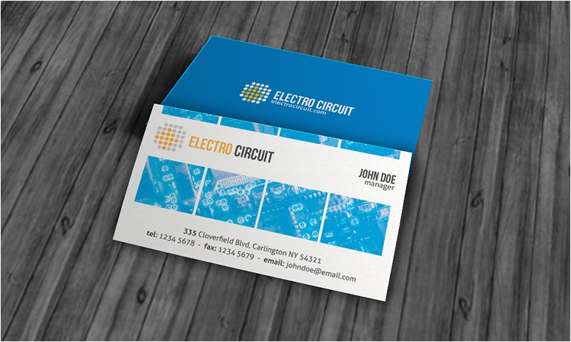 unique electrical business card template