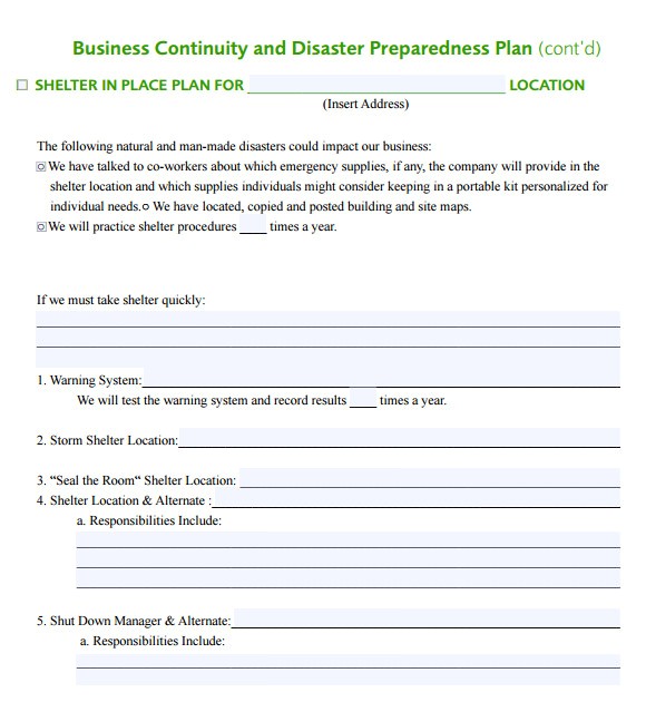 small business emergency response plan template free download programs