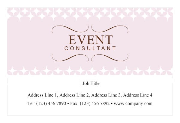 wedding event planning business card template