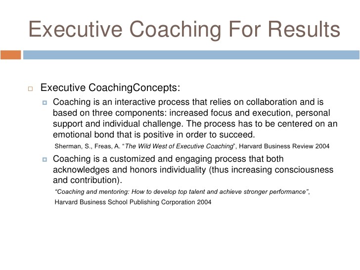 executive coaching proposal