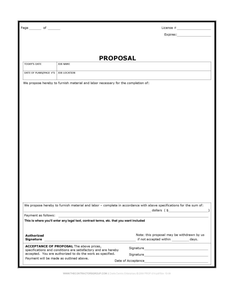 fence estimate template and 13 best images of printable construction bid forms free