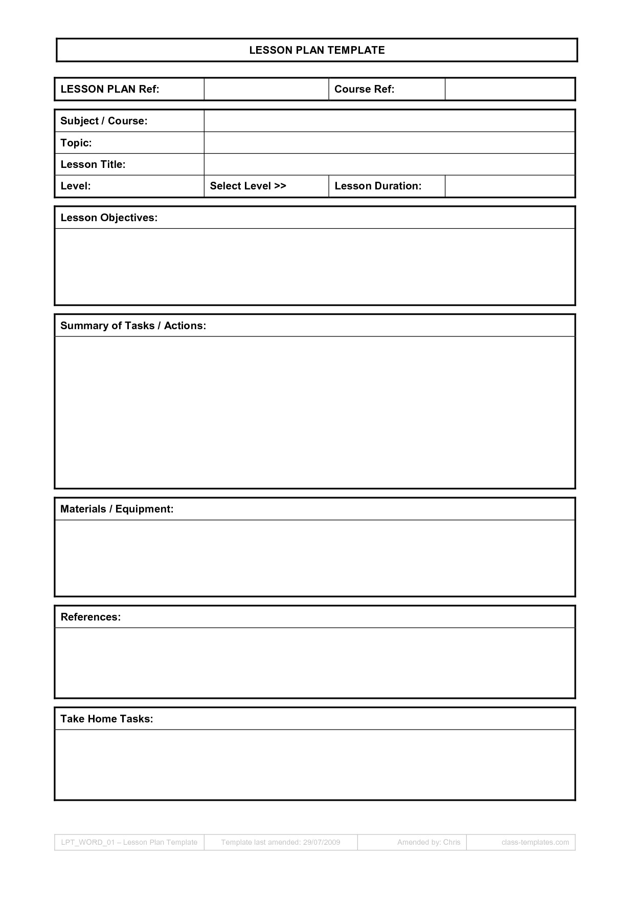 business plan outline template word