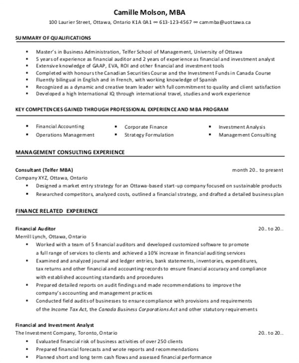 finance resume pdf