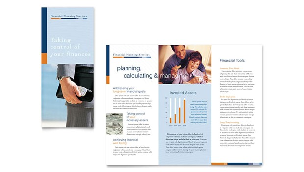 8 free and platinum financial service brochure templates