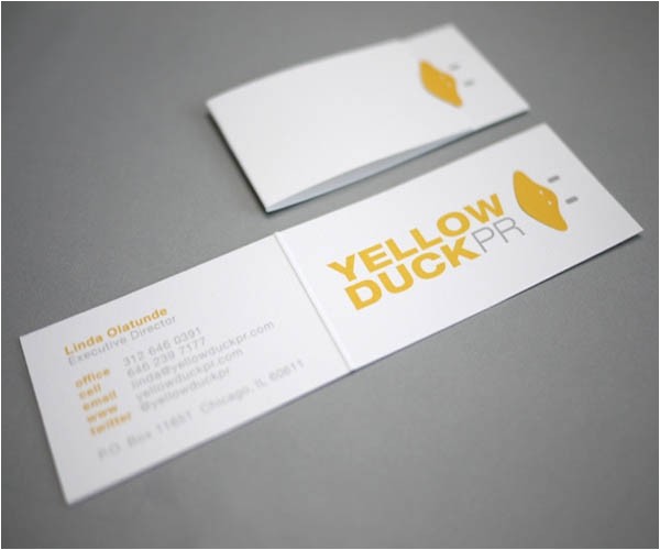 folding business card template
