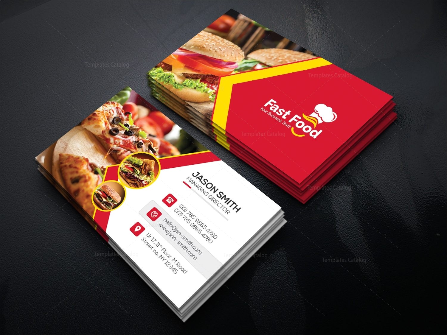 fast food business card template 000511